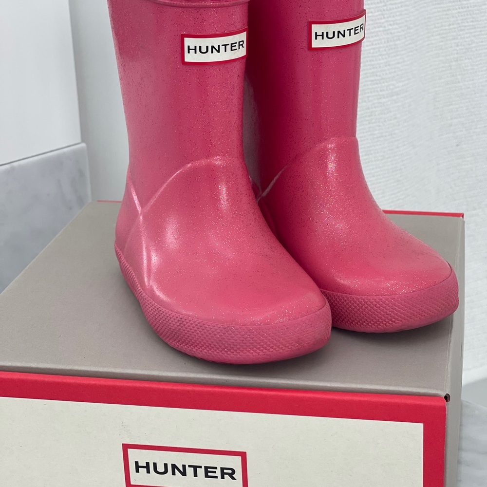 Hunter Kid’s Glitter Boots Arcade Pink [6 Baby]